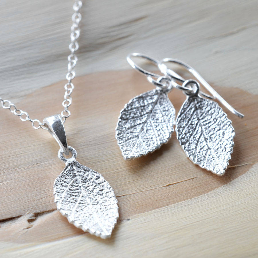 Silver Mint Leaf Jewellery Set, 1 of 5