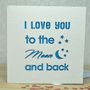 'I Love You To The Moon And Back' Laser Cut Card, thumbnail 2 of 4