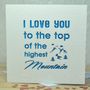 'I Love You To The Top…' Laser Cut Card, thumbnail 2 of 4