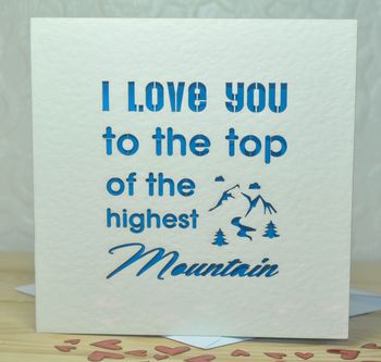 'I Love You To The Top…' Laser Cut Card, 2 of 4