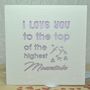 'I Love You To The Top…' Laser Cut Card, thumbnail 3 of 4