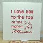 'I Love You To The Top…' Laser Cut Card, thumbnail 4 of 4
