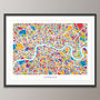 London Map Art Print Colours, thumbnail 2 of 3