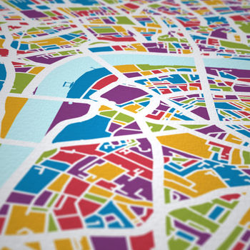 London Map Art Print Colours, 3 of 3
