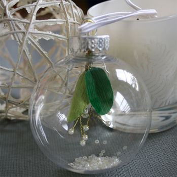 Paper Mistletoe Bauble Decoration, 2 of 5