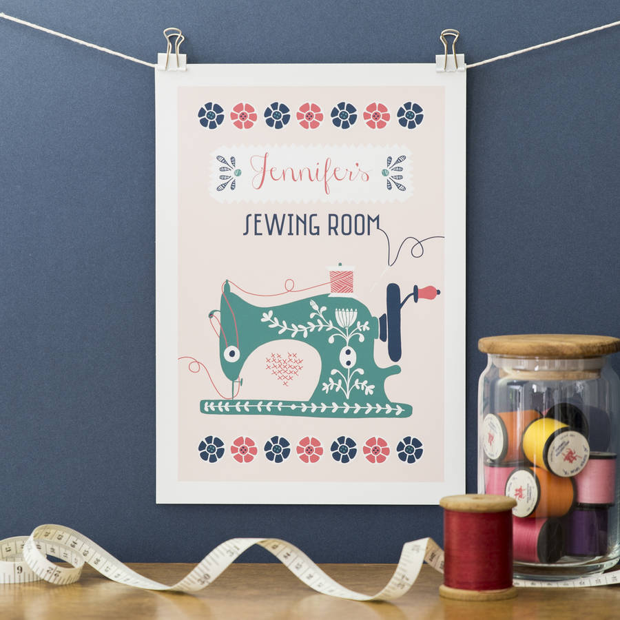 Personalised 'Sew Happy' Print, 1 of 3