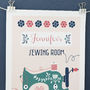 Personalised 'Sew Happy' Print, thumbnail 2 of 3