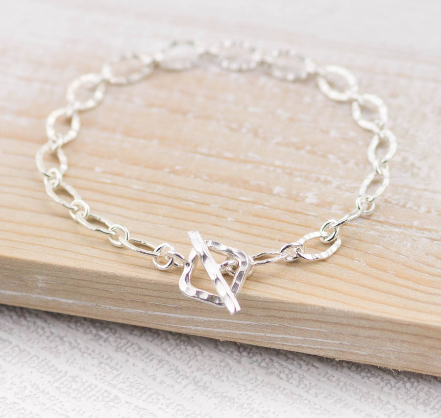 sterling silver hammered bracelet by summer and silver