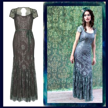 Maxi Dress In Reef And Teal Lace, 2 of 6