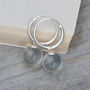 Glass Ball Dangle Earrings With Sterling Silver Hoops, thumbnail 1 of 4