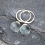 Glass Ball Dangle Earrings With Sterling Silver Hoops, thumbnail 3 of 4