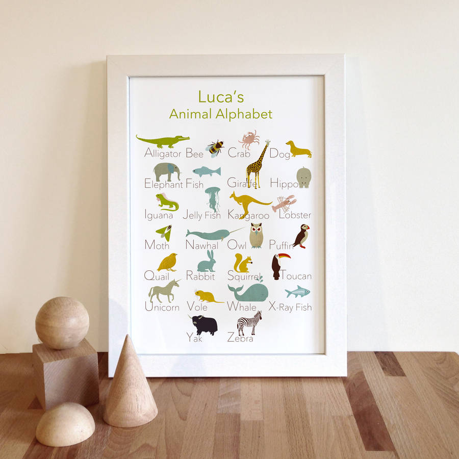 personalised animal print by rabbit & gold