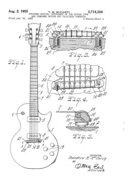 Framed Gibson Les Paul Guitar Patent Art Print, 5 of 6