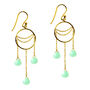 Amelia Earrings Chrysoprase And Gold, thumbnail 1 of 3