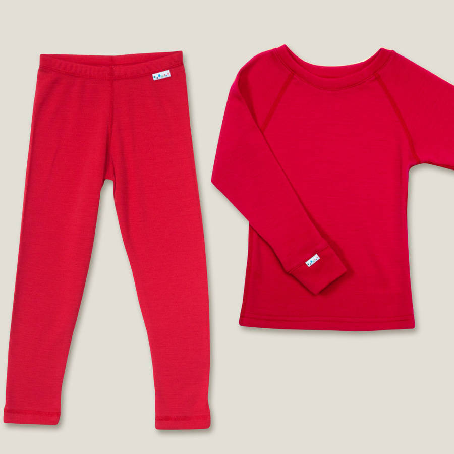 Superfine Merino Wool Kids Base Layer Set By Superlove