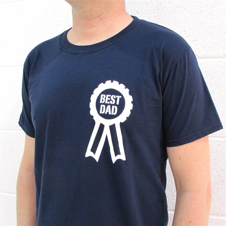 Best Dad Rosette Print T Shirt, 1 of 6
