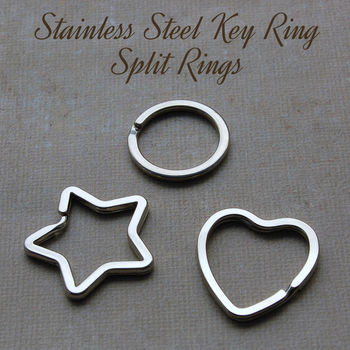 Handmade Personalised Silver Love Key Ring, 7 of 8