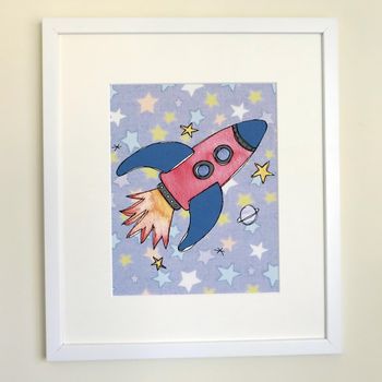 Rocket Children's Personalised Print, 6 of 8