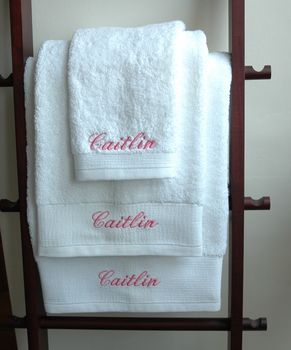 Personalised Como Organic Cotton Luxury Towel, 2 of 5