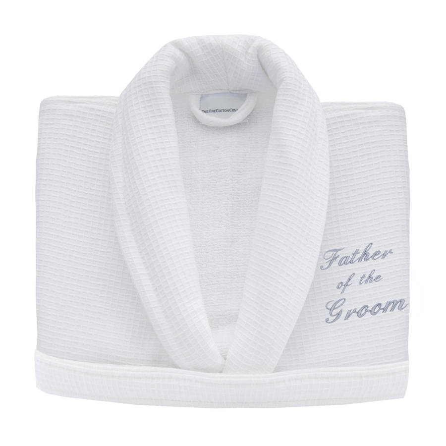 personalised wedding bridegroom bath robes from by the fine cotton