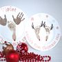 Child's Hand And Feet Print Reindeer Plate, thumbnail 1 of 3