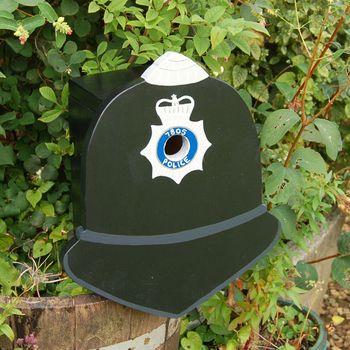 Personalised Police Helmet Bird Box, 7 of 10