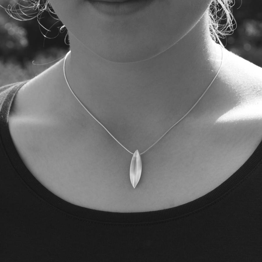 Contemporary Gold Leaf Earrings And Necklace Set By Louise Mary Designs