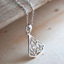 Sterling Silver Dangly Art Deco Triangles Earrings, thumbnail 4 of 6