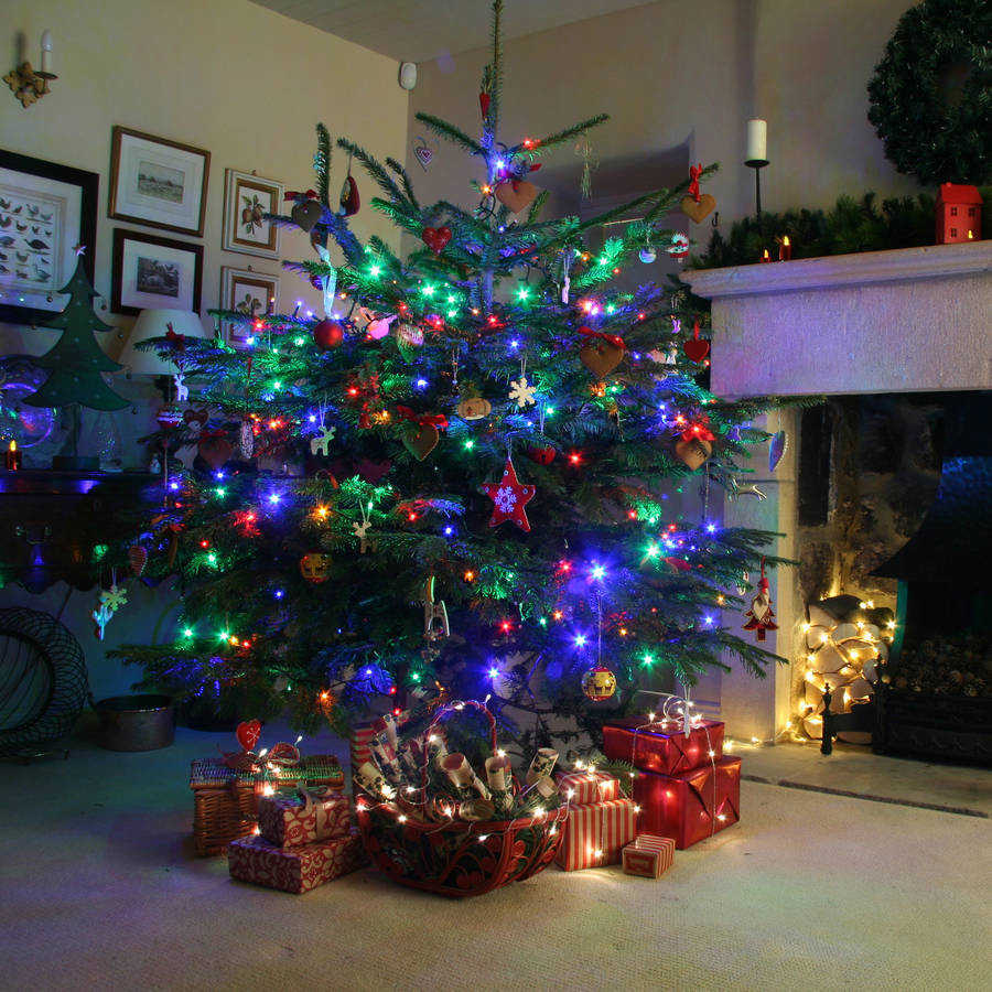 240 multi coloured christmas tree lights by lights4fun