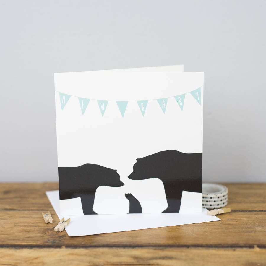 New Baby, Bunting Card By Heather Alstead Design