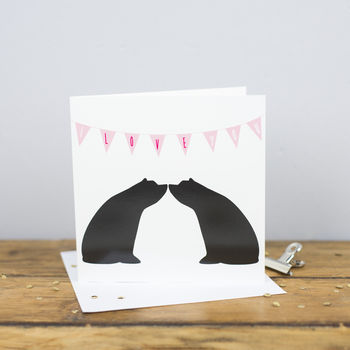 I Love You Bunting, Anniversary Card, 2 of 4