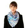 Looking Blue Silk Scarf, thumbnail 1 of 3