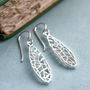 Sterling Silver Dangly Dragonfly Wing Earrings, thumbnail 1 of 5