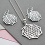 Sterling Silver Moroccan Flower Jewellery Set, thumbnail 1 of 5