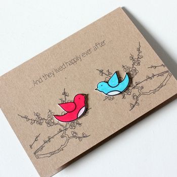 Happily Ever After Engagement Card, Love Birds, 4 of 5
