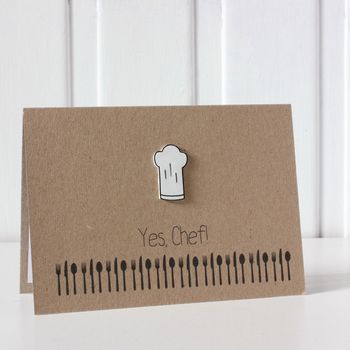 Personalised Yes Chef Card, Congratulations, New Job, 3 of 5