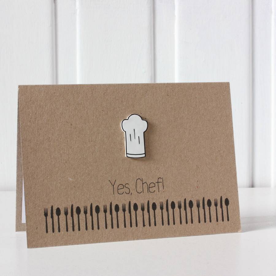 Personalised Yes Chef Card, Congratulations, New Job By