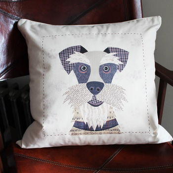 Schnauzer Personalised Dog Cushion Cover, 5 of 6