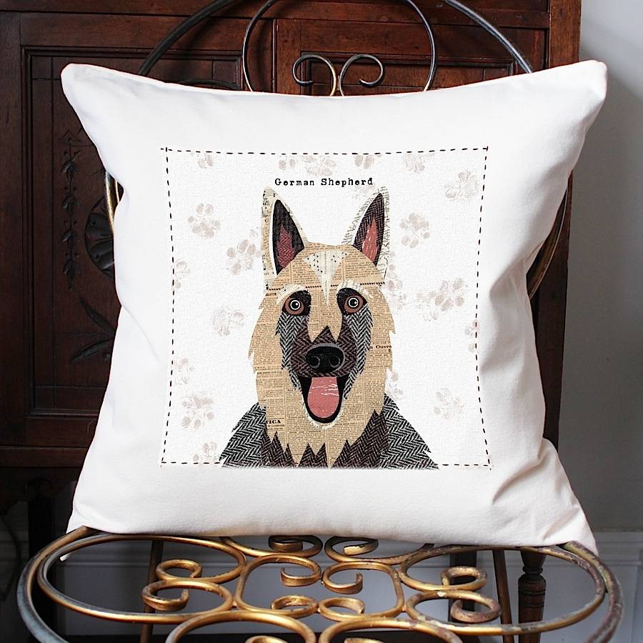 german shepherd personalised dog cushion cover by simon hart ...