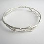Sterling Silver Arctic Twig Bangle, thumbnail 1 of 3