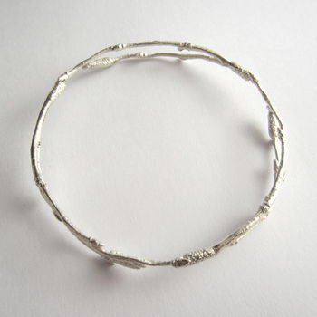 Sterling Silver Arctic Twig Bangle, 2 of 3