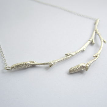 Handmade Sterling Silver Arctic Twig Necklace, 2 of 2