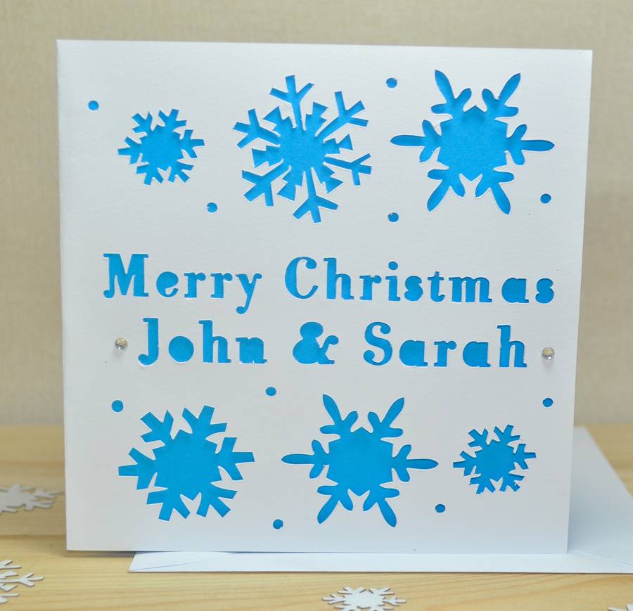 Pack of four laser cut christmas cards by sweet pea design 