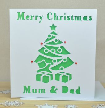 Pack Of Four Laser Cut Christmas Cards, 2 of 5