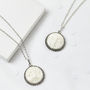 Silver Plated Carved Moonphase Necklace, thumbnail 2 of 5
