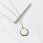 Silver Plated Carved Moonphase Necklace, thumbnail 4 of 5