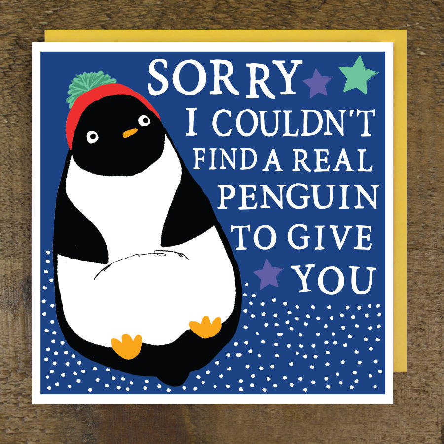 penguin card by zoe brennan | notonthehighstreet.com