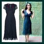 Sweetheart Neckline Lace Dress In Emerald, thumbnail 2 of 5