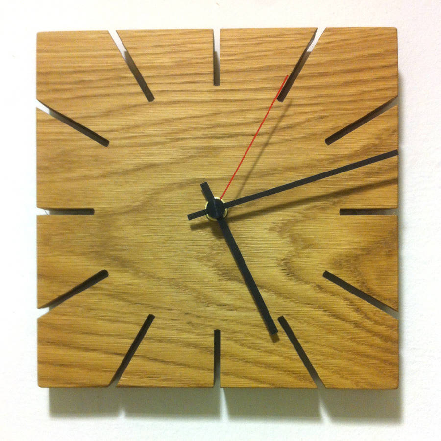 Wooden Clock By James Design Notonthehighstreet Com Wooden Clock