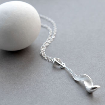 Sterling Silver Falling Leaf Necklace, 2 of 7